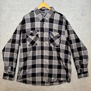 Dixxon Flannel Co. Cycle‎ Gear Shirt Men's 2X Gary Plaid Pearl Snap Button-Up